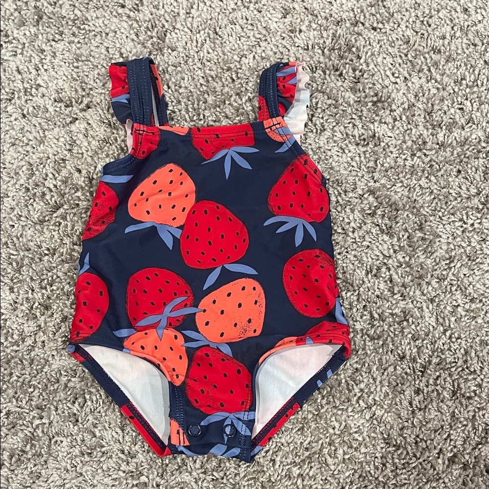 Carter's Navy and Red Strawberry One Piece